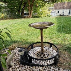 Elegant Bronze Bird Bath